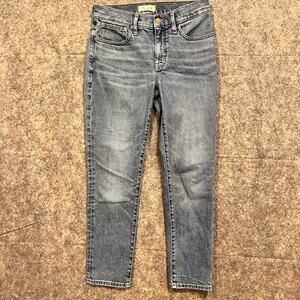 Madewell Women Tomboy Straight Jeans in Light Blue Denim Loose‎ Fit Size 25